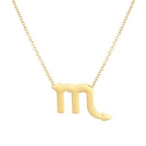 Astrology Necklace Scorpio Gold Tone Constellation Necklace Gift Simple
